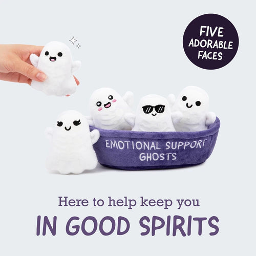 Emotional Support Ghost Plush Set