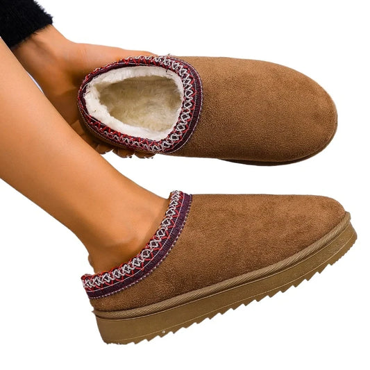 Fleece Lined Winter Snow Slippers