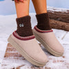 Fleece Lined Winter Snow Slippers