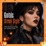 Gothic Articulated Skeleton Earrings
