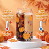 Pumpkin Glass Cup With Lid