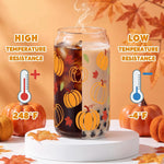 Pumpkin Glass Cup With Lid