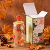 Pumpkin Glass Cup With Lid