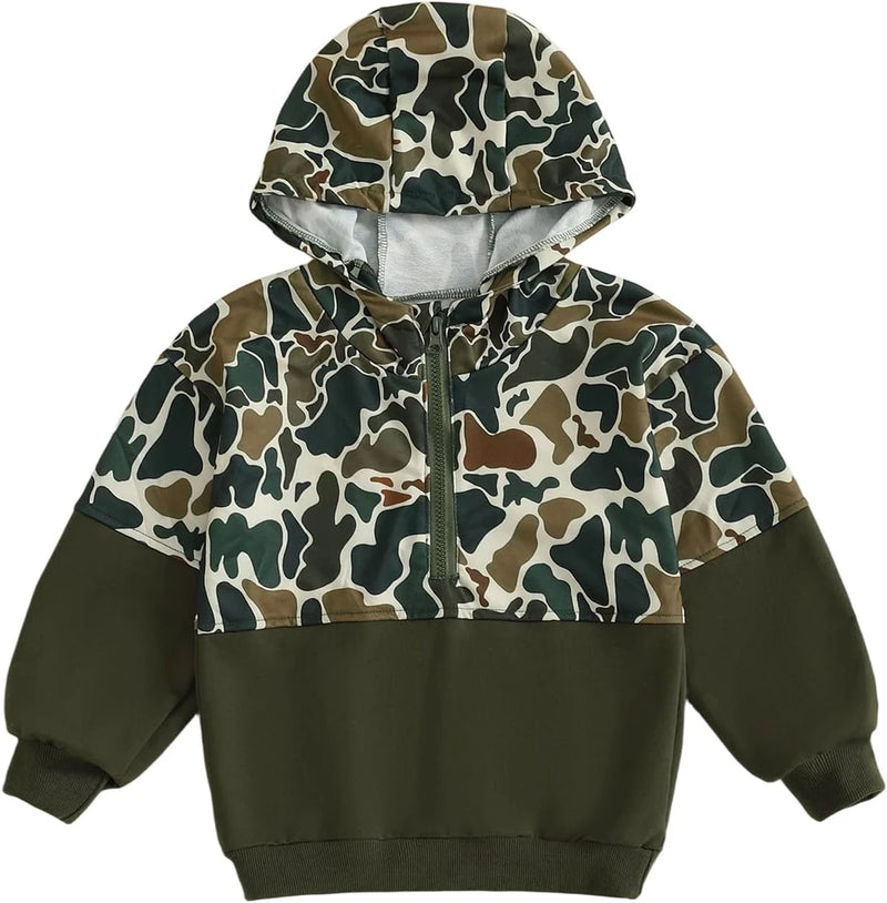 Camo Toddler Half Zip Hoodie
